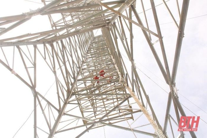 Vị trí thi công móng cột Dự án đường dây 500kV mạch 3 trên địa bàn xã Thiệu Lý (Thiệu Hóa).
