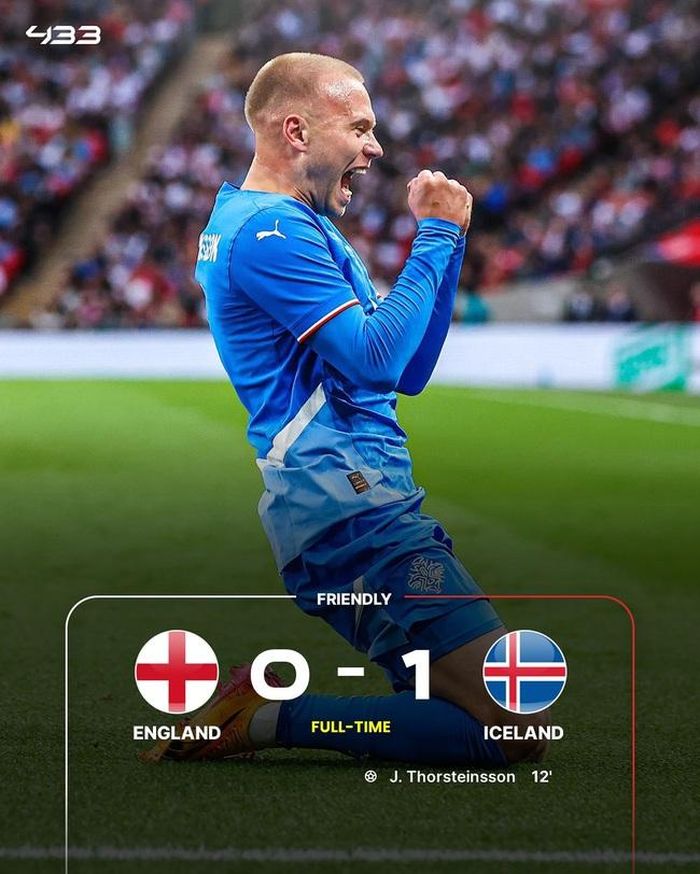 Tuyển Anh nhận thất bại 0-1 Iceland
