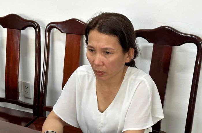 Hai đối tượng Trung và Hoa tại cơ quan công an.