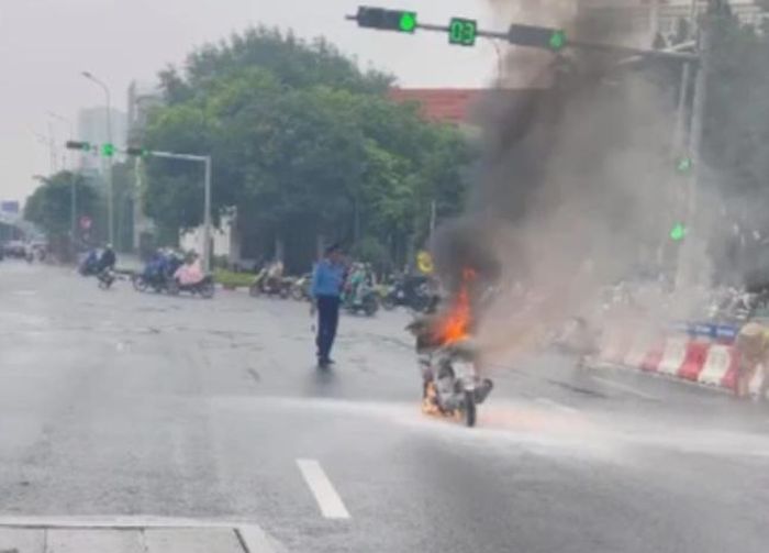 Hiện trường nơi xảy ra vụ cháy.