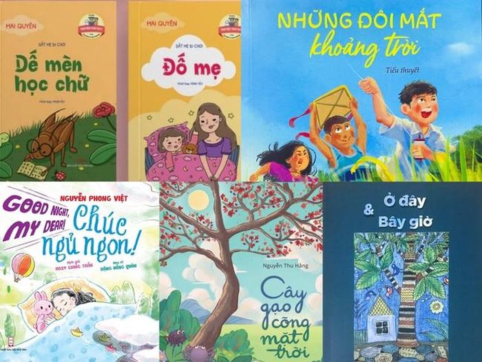 Một số tác phẩm đoạt giải thưởng Cuộc vận động sáng tác văn học về đề tài thiếu nhi. Ảnh: Internet