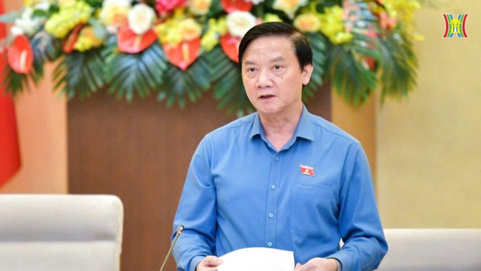 Phó Chủ tịch Quốc hội Nguyễn Khắc Định phát biểu