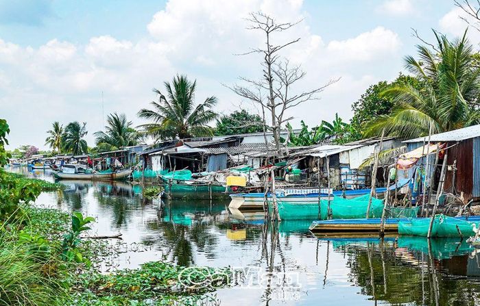 Xóm dân cư với những ngôi nhà tạm bợ ven đê khu vực Sào Lưới hàng chục năm nay, sắp được di dời lên khu tái định cư mới.