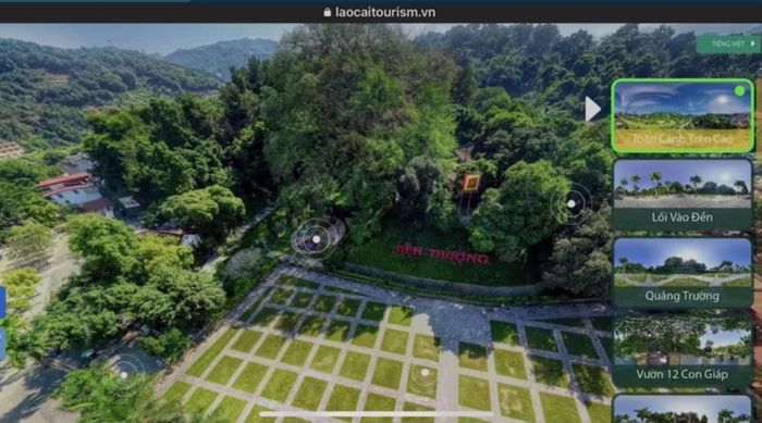  Tham quan điểm du lịch đền Thượng bằng công nghệ 360. 