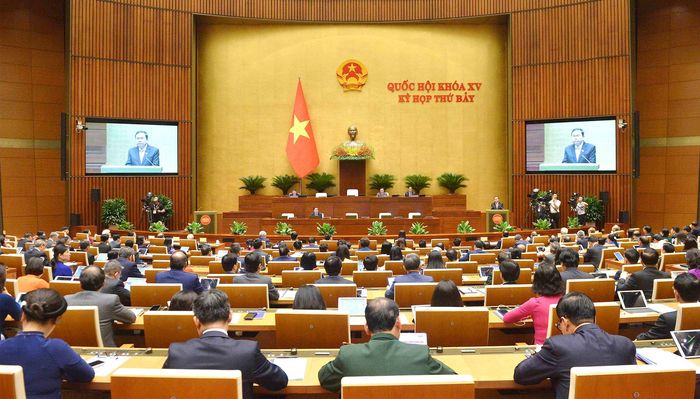 Quang cảnh Kỳ họp thứ Bảy, Quốc hội Khóa XV. Ảnh: Hồ Long