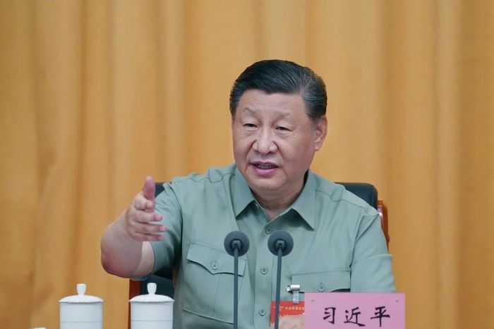 Tổng Bí thư, Chủ tịch Trung Quốc Tập Cận Bình phát biểu chỉ đạo tại hội nghị của Quân ủy Trung ương Trung Quốc tại thành phố Diên An, tỉnh Thiểm Tây (Trung Quốc). Ảnh: Tân Hoa Xã