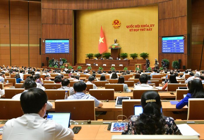 Quốc hội đã thông qua Luật Tổ chức Tòa án nhân dân (sửa đổi) với 9 chương với 152 Điều. Ảnh: quochoi.vn.