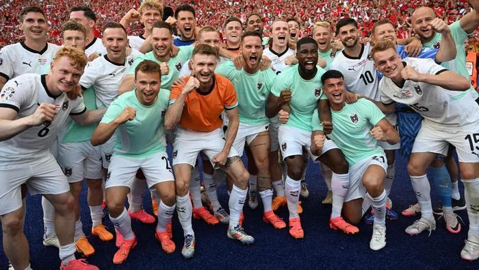 Đội tuyển Áo xuất sắc giành ngôi đầu bảng D. Ảnh: UEFA