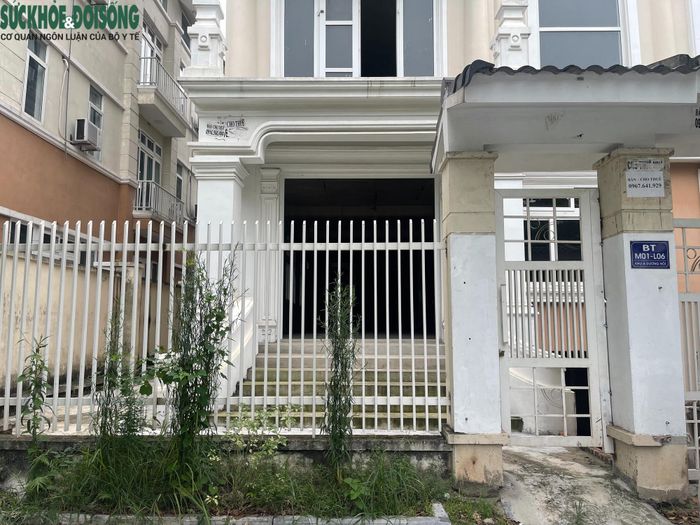 Nhiều căn biệt thự cơ bản đã hoàn thiện phần thô, trang trí bên ngoài nhưng vẫn chưa có người ở.