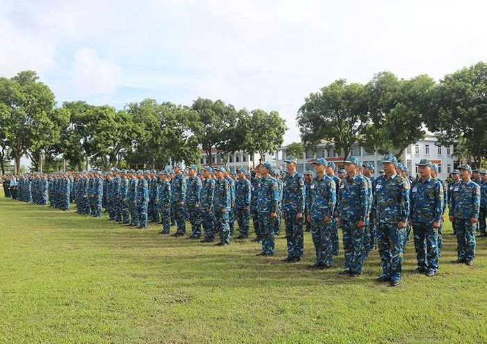 Các đơn vị tham gia hội thao, diễn tập. Ảnh: Thế Thủy