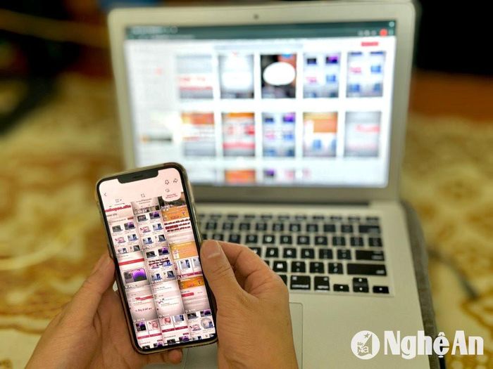 Thời gian vừa qua, lực lượng quản lý thị trường Nghệ An phát hiện xử lý nhiều website "chui" không đăng ký bán hàng. Ảnh: Văn Trường