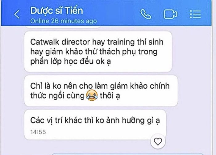 Dòng tin nhắn được Hoàng Thùy đăng tải trên facebook. 