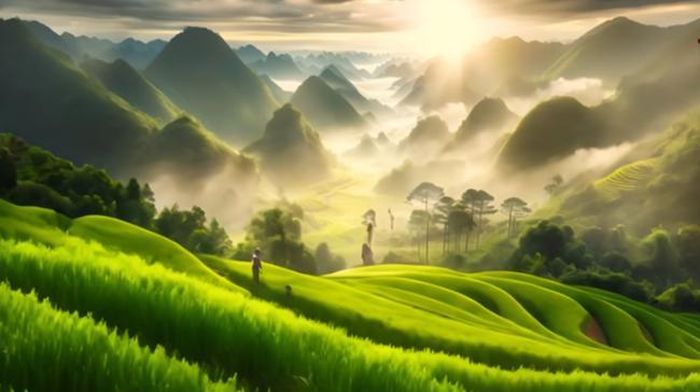 Hình ảnh núi rừng được thực hiện trong AI đẹp mắt nhưng được cho là gần gũi với bối cảnh núi rừng phía Bắc trong khi phần âm nhạc lại đậm chất thôn quê Nam bộ