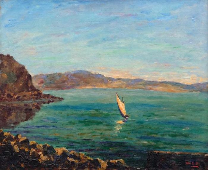 "On The Rance, Near St. Malo" của Winston Churchill (1921)
