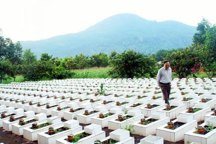 Nghĩa trang liệt sĩ Phước Long (Bình Phước) năm 2009 - nơi tác giả dừng chân trên hành trình tìm mộ người chú liệt sĩ
