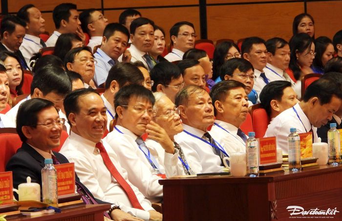 Đại biểu Trung ương và địa phương tham dự Đại hội đại biểu MTTQ tỉnh Quảng Bình khóa XIV, nhiệm kỳ 2024-2029. Ảnh: X.T