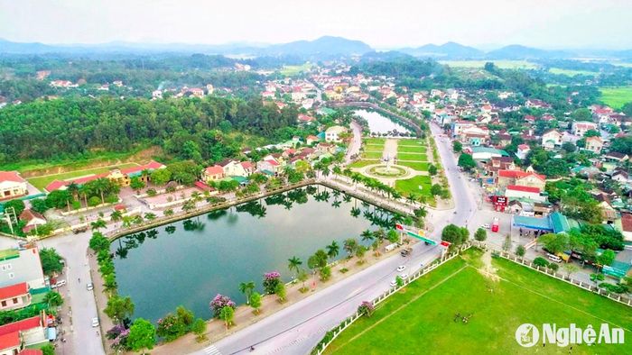 Một góc đô thị thị trấn Thanh Chương. Ảnh: CSCC
