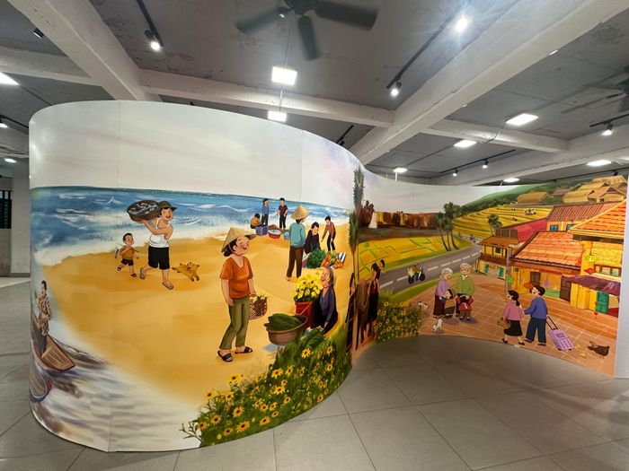  Bức tranh panorama "Em yêu Việt Nam mình" tái hiện một nước Việt đầy màu sắc 