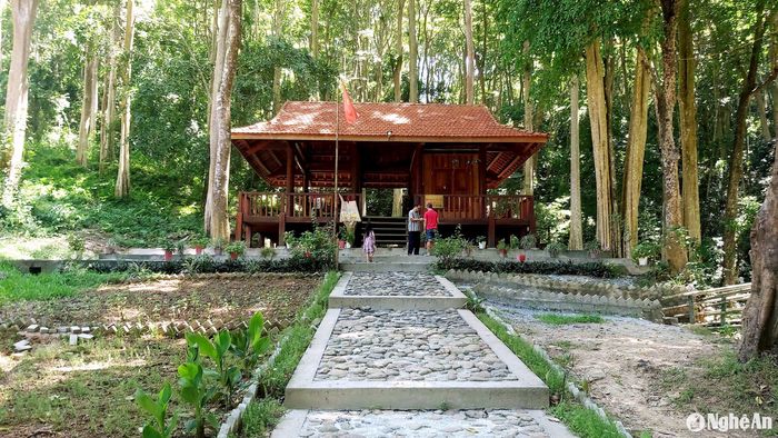 Trạm dừng chân để khách du lịch ngắm cảnh, từ đó đi bộ để chiêm ngưỡng cảnh đẹp bên trong khu rừng săng lẻ. Ảnh: Xuân Hoàng