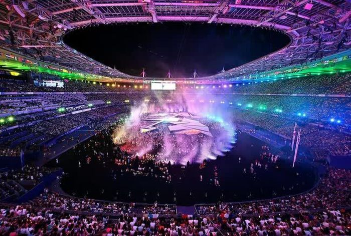 Bế mạc Olympic Paris 2024 - bữa tiệc của âm thanh và ánh sáng. Ảnh: THX/TTXVN