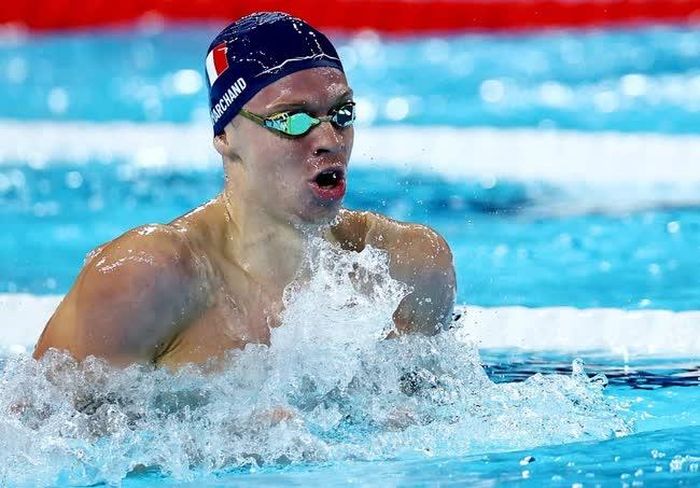 Léon Marchand - kình ngư Pháp đã giành đến 4 HCV cá nhân tại Olympic Paris 2024. Ảnh: Reuters