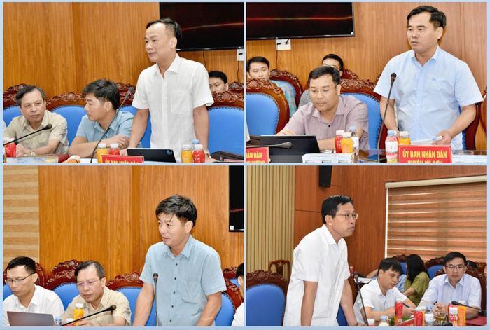 Đại biểu các huyện nêu ý kiến. Ảnh: Hoài Thu