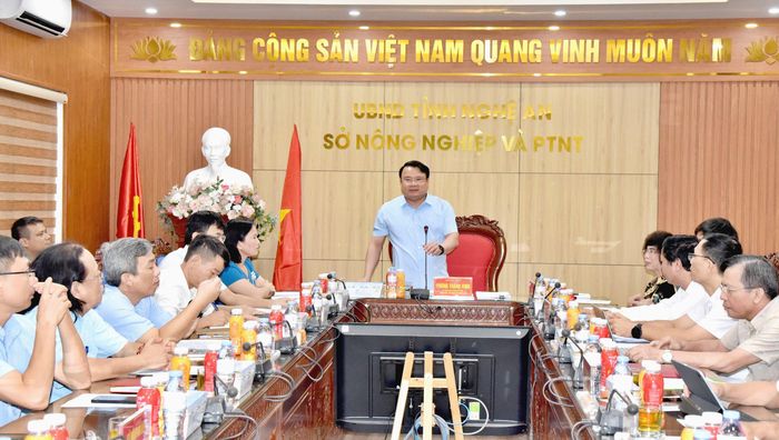 Đồng chí Phùng Thành Vinh phát biểu kết luận cuộc họp. Ảnh: Hoài Thu