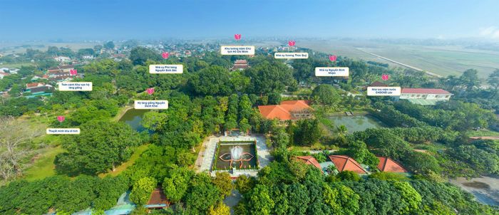 Toàn cảnh Khu di tích Kim Liên. Ảnh tư liệu: Báo Nghệ An