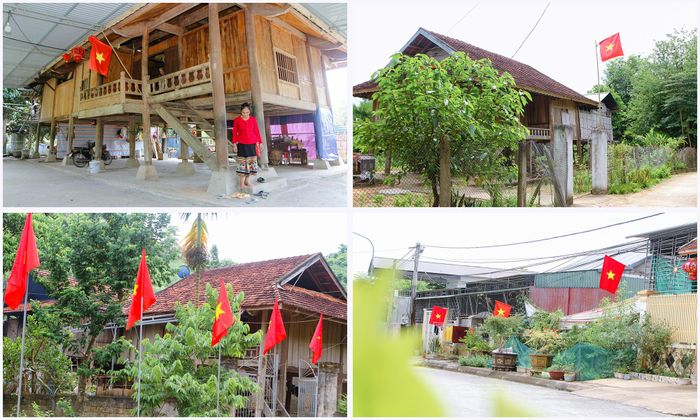 Các làng bản như được khoác lên mình chiếc áo mới rực rỡ trước ngày lễ trọng đại của đất nước. Ảnh: Đình Tuân