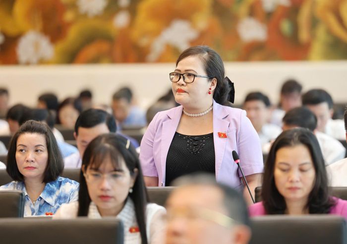  Đại biểu Nguyễn Thị Sửu (Thừa Thiên - Huế). Ảnh: QUANG PHÚC 