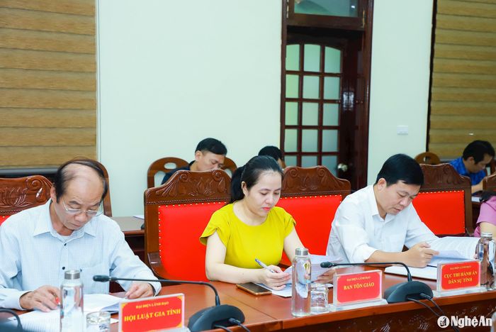 Lãnh đạo các cơ quan trong Khối Nội chính tại hội nghị giao ban. Ảnh: Thành Duy