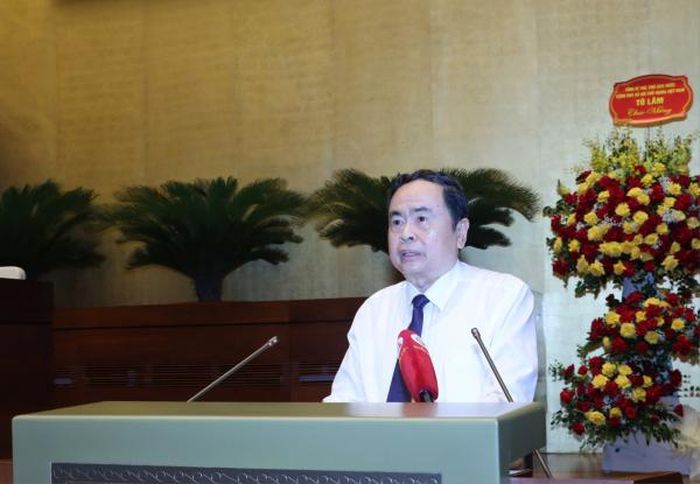 Chủ tịch Quốc hội Trần Thanh Mẫn phát biểu chỉ đạo hội thảo.