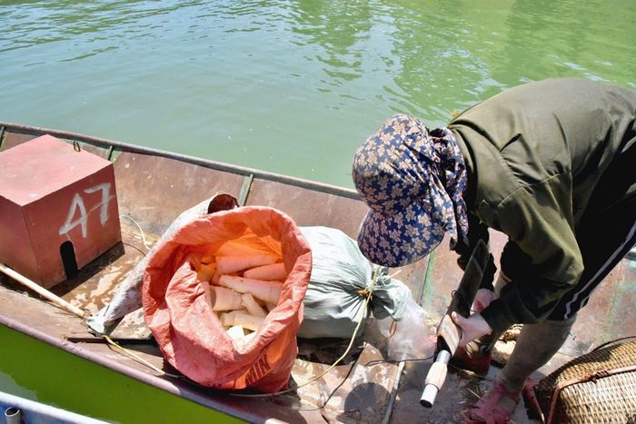 Ông Lương Văn Thương, Phó Bí thư Đảng ủy xã Đồng Văn cho biết: “Mùa măng kéo dài chỉ hơn 2 tháng, song đem lại thu nhập đáng kể cho người dân xã Đồng Văn. Vào rộ mùa măng, trung bình mỗi ngày, 1 người kiếm được 300.000-500.000 đồng. Mỗi vụ măng, có hộ thu nhập 30-50 triệu đồng. Cây măng là lâm sản phụ, là sinh kế cho đồng bào nơi đây”. Ảnh: Hoài Thu