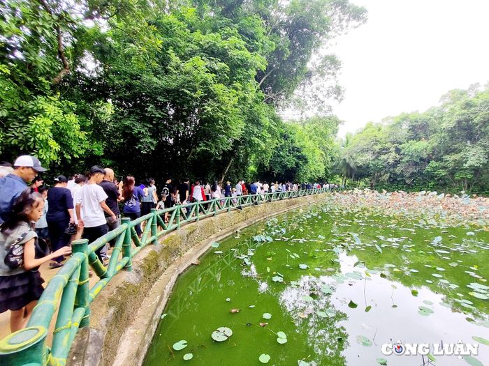  Về với Khu Di tích Quốc gia đặc biệt Kim Liên, du khách đã đến thăm nhiều địa điểm như Làng Sen, làng Hoàng Trù, đền Chung Sơn, khu mộ bà Hoàng Thị Loan... 