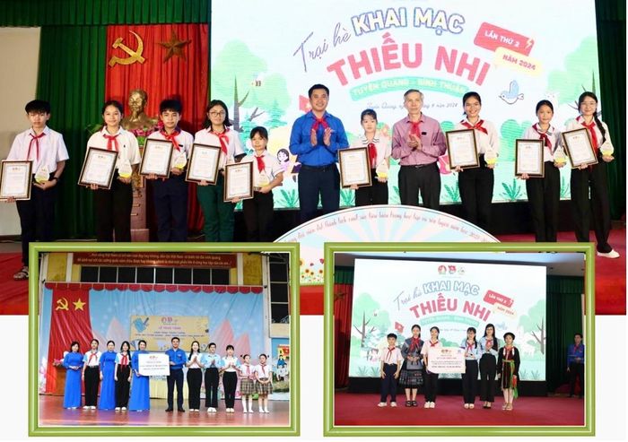 Tuyên dương, trao quà cho các trại sinh.
