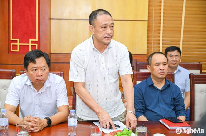 Đồng chí Nguyễn Đình Sâm - Tổng Thư ký Tòa soạn phát biểu tại hội nghị. Ảnh: Thành Cường