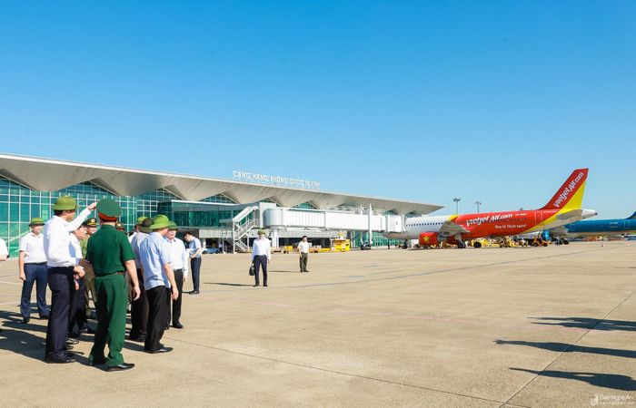 Khảo sát đầu tư mở rộng sân bay Vinh. Ảnh tư liệu: Báo Nghệ An