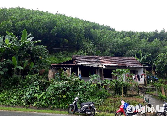 Một trong 5 nhà dân ở bản Tà Lạnh nằm trong khu vực nguy cơ cao sạt lở, đã được chính quyền địa phương di dời người đến nơi ở an toàn. Ảnh: CSCC
