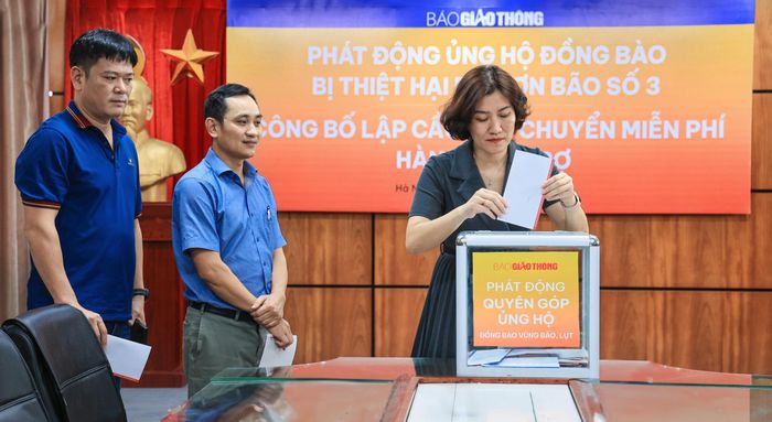 Báo Giao thông phát động quyên góp ủng hộ bà con vùng bão lũ