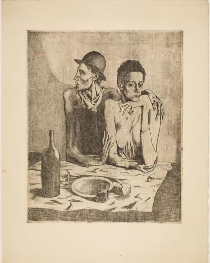Tranh in “The Frugal Meal” (1904) của Picasso