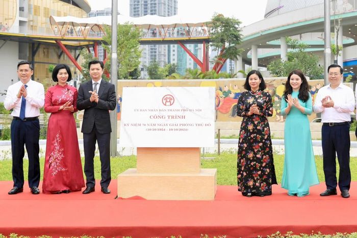 Công trình hoàn thành và khánh thành đúng dịp toàn thành phố Hà Nội kỷ niệm 70 năm Ngày Giải phóng Thủ đô.