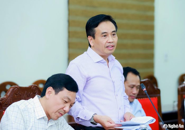 Đồng chí Nguyễn Bá Hảo - Phó Giám đốc Sở TT&amp;TT phát biểu ý kiến. Ảnh: Thành Duy
