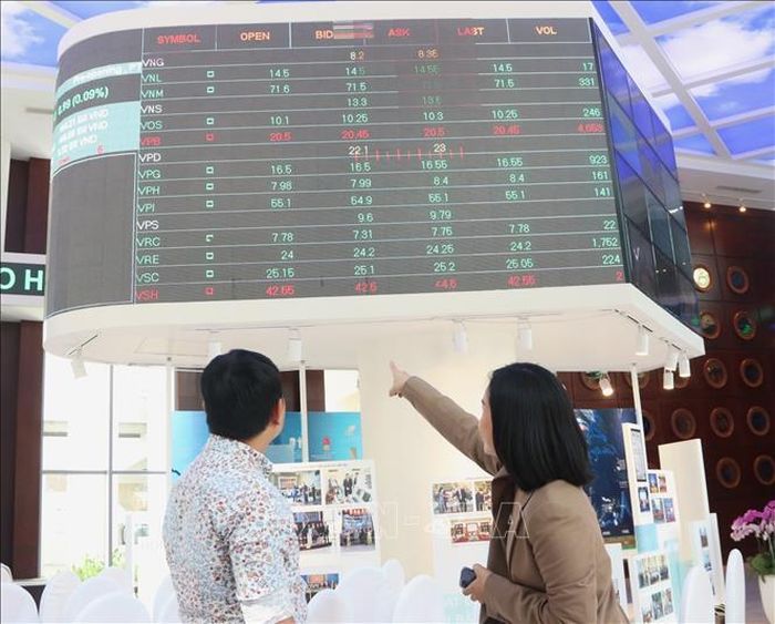 Nhà đầu tư theo dõi diễn biến thị trường chứng khoán tại Sở Giao dịch Chứng khoán TP Hồ Chí Minh (HOSE). Ảnh minh họa: Hứa Chung/TTXVN