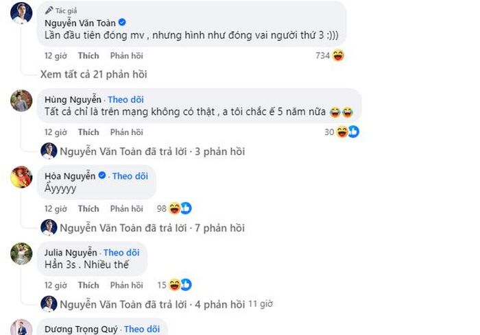 Bạn bè và fan trêu đùa Văn Toàn trên trang cá nhân.