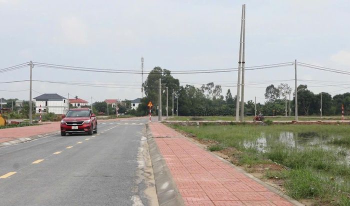 Khu quy hoạch đấu giá tại xóm 1, xã Nghi Phong vừa đấu giá thành công 113/114 lô. Ảnh: Nguyễn Hải