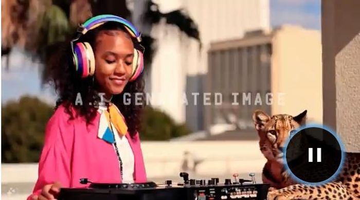  Một video được tạo với câu lệnh “Nữ DJ chơi nhạc". Ảnh: Meta 