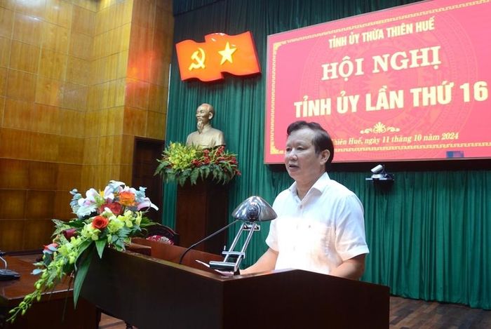 Bí thư Tỉnh ủy Lê Trường Lưu phát biểu khai mạc hội nghị