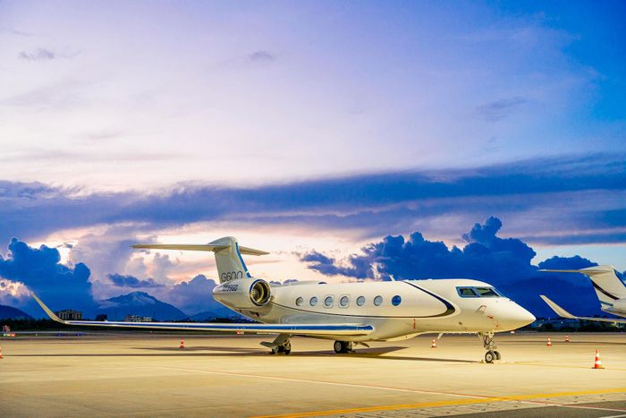 Gulfstream G600 tại sân bay Đà Nẵng ngày 15-10.