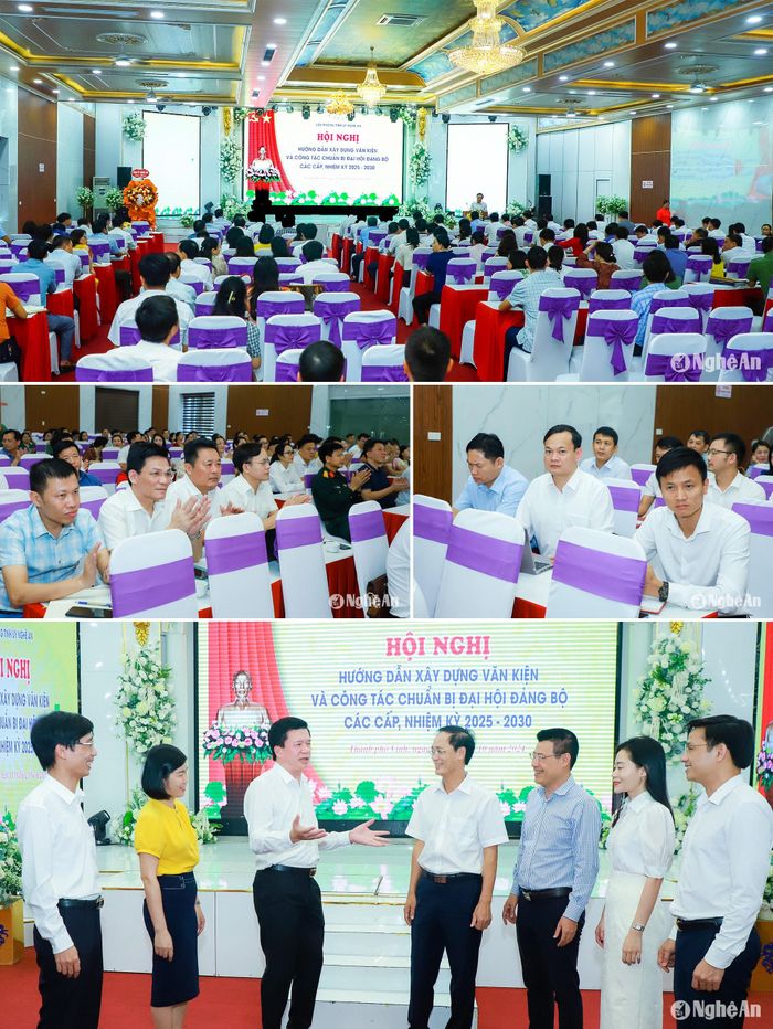 Văn phòng Tỉnh ủy tổ chức Hội nghị hướng dẫn xây dựng văn kiện và công tác chuẩn bị Đại hội đảng bộ các cấp, nhiệm kỳ 2025-2030. Ảnh: Thành Duy