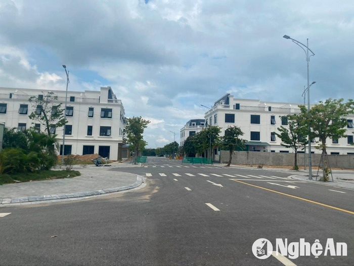 Một khu đô thị tại thị trấn Đô Lương được đầu tư hạ tầng đồng bộ. Ảnh: Văn Trường